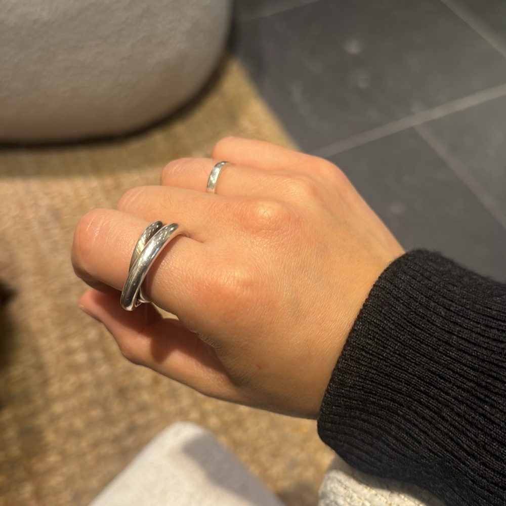 Hermes vertige silver ring